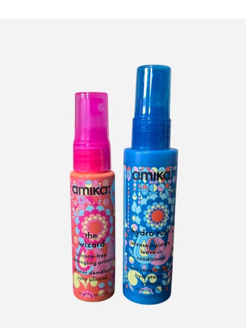 Amika Wizard Detangling Hair Primer & Hydro Rush Intense Leave-In Conditioner